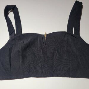 Cider Women Solid V-Wire Tank Top Black Size XL NWT